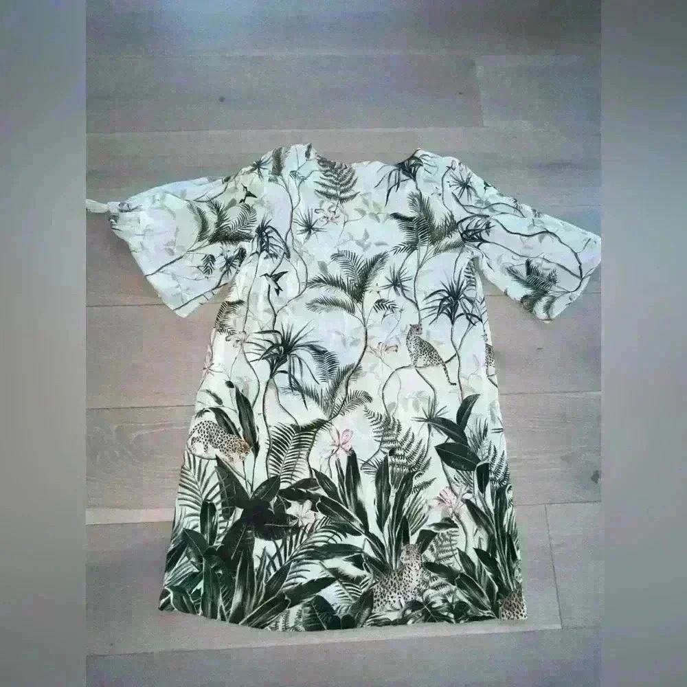Jungle print H&M dress sz 12 - Picture 3 of 7